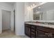 Double vanity bathroom with granite countertop and shower at 4551 Selhurst Dr, Indian Land, SC 29707