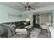 Relaxing living room with sectional sofa, and ceiling fan at 51 Old Post Rd, Lake Wylie, SC 29710