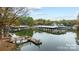 Expansive marina with numerous boat slips and calm waters at 51 Old Post Rd, Lake Wylie, SC 29710