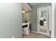 Charming vanity area with mirror and comfortable chair at 51 Old Post Rd, Lake Wylie, SC 29710