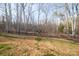 Wooded backyard with privacy fence at 5120 Kings Pinnacle Dr, Kings Mountain, NC 28086