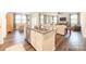 Kitchen island with granite countertops and stainless steel appliances at 5120 Kings Pinnacle Dr, Kings Mountain, NC 28086