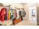 Large walk-in closet with ample hanging space and shelving at 5120 Kings Pinnacle Dr, Kings Mountain, NC 28086