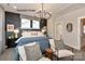 Main bedroom with stylish decor and access to bathroom at 1324 Walter Taylor Way # Eqx0101, Charlotte, NC 28206