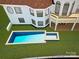Rendering of a rectangular pool and deck adjacent to the house at 18805 Flat Shoals Dr, Cornelius, NC 28031