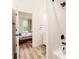 Bathroom with a shower/tub combo and a bedroom view at 2269 Winthrop Chase Dr, Charlotte, NC 28212