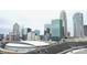 Stunning aerial view of the city skyline at 505 E 6Th St # 301, Charlotte, NC 28202