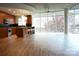 Open concept kitchen with island and hardwood floors at 505 E 6Th St # 301, Charlotte, NC 28202