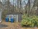 Outdoor storage shed with double doors, perfect for lawn equipment or hobbies at 515 37Th Sw St, Hickory, NC 28602