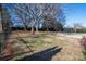 Large backyard with mature trees and chain link fence at 101 Wynnchester Rd, Gastonia, NC 28056