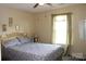 Bedroom with a double bed and bamboo frame at 12205 Westbury Glen Ct # 17, Charlotte, NC 28262