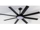 Modern black ceiling fan with eight blades adds a stylish touch to the room, providing efficient air circulation at 1306 Eddie St, Gastonia, NC 28054