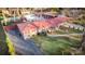 Aerial view of house, detached garage, gazebo and landscaping at 152 Woodlynn Dr, Charlotte, NC 28214