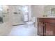 Clean bathroom with walk-in shower and vanity at 152 Woodlynn Dr, Charlotte, NC 28214