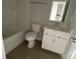 A bathroom featuring a tub-shower combination and vanity with a white cabinet at 1615 Polk St # Eqx0208, Charlotte, NC 28206