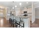 Modern kitchen with granite countertops, stainless steel appliances and an island at 2491 Seagull Dr, Denver, NC 28037