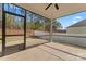 Spacious screened porch overlooking backyard at 2491 Seagull Dr, Denver, NC 28037