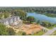 Aerial view of lakefront apartment building under construction with landscaping at 4455 Reed Creek Dr # 102, Sherrills Ford, NC 28673