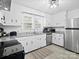 Clean kitchen featuring stainless steel appliances, white cabinets, and durable countertops at 724 Finley Rd, Rock Hill, SC 29730