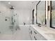 Modern bathroom with soaking tub, walk-in shower, and double vanity at 10614 Arlington Church Rd, Charlotte, NC 28227