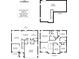The floor plan features the first and second floors with dimensions for the living room, bedrooms, and garage at 1304 Pleasant Plains Rd, Matthews, NC 28105