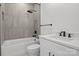 Contemporary bathroom with a soaking tub, shower, and modern vanity at 137 S Smallwood Pl, Charlotte, NC 28208