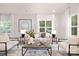 Relaxing living room featuring a neutral color palette and large windows at 1823 Bristol Rd, Statesville, NC 28677