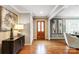 Bright entryway with hardwood floors and modern decor at 3335 Knob Hill Ct, Charlotte, NC 28210