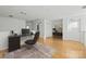 Functional home office in loft with hardwood floors and built-in shelving at 3957 Picasso Ct, Charlotte, NC 28205