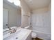 Clean bathroom with a tub, sink, and vanity at 4830 Carnbrook Pl, Charlotte, NC 28212