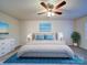 Main bedroom with carpeted floor and ceiling fan at 4830 Carnbrook Pl, Charlotte, NC 28212