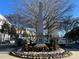 Burndale Village monument in a landscaped traffic circle at 9243 Island Overlook Ct, Cornelius, NC 28031