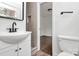 Modern bathroom with updated vanity and shower at 5442 Kinsale Ln, Charlotte, NC 28215