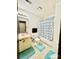 Bathroom with a tub shower and teal accents at 6219 Long Pine Dr # 32, Charlotte, NC 28227