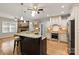 Large kitchen with granite island and custom cabinetry at 1076 Fox Chase Dr, Newton, NC 28658