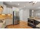 Stainless steel refrigerator and built-in microwave in spacious kitchen at 1076 Fox Chase Dr, Newton, NC 28658