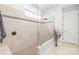 Spa-like bathroom with a large walk-in shower and neutral tile at 1209 Cedar Park Dr, Pineville, NC 28134