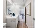 Double vanity bathroom with modern fixtures and flooring at 1070 Old Trade St, Edgemoor, SC 29712