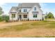 Stunning two-story home with board and batten siding and a well-manicured lawn at 320 Triple Ponds Ct, Clover, SC 29710