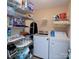 Laundry room with washer, dryer and shelving at 1274 Bicycle Ct, York, SC 29745