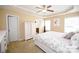 Main bedroom with ceiling fan and en-suite bathroom at 1274 Bicycle Ct, York, SC 29745