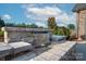 Stunning stone water feature adding tranquility and charm to the backyard at 3013 Old Glory Dr # 24, Gastonia, NC 28056