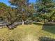 Small backyard with two chairs and trees at 3364 Northampton Dr, Charlotte, NC 28210