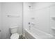 Clean bathroom with a shower/tub combo and updated fixtures at 3711 Cullen Meadows Dr, Davidson, NC 28036