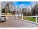 Spacious deck overlooking backyard and detached garage at 116 Diamond Head Dr, Mooresville, NC 28117