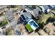 House with a backyard pool, viewed from above at 19935 Wooden Tee Dr, Davidson, NC 28036