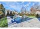 Luxury pool and spa with basketball hoop at 19935 Wooden Tee Dr, Davidson, NC 28036