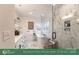 Elegant primary bathroom with soaking tub, double vanity, and walk-in shower at 2017 South St, Charlotte, NC 28208