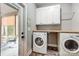 Laundry room with washer, dryer, and exterior access at 226 Hickory St, Locust, NC 28097