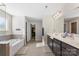 Bathroom boasts double vanity, soaking tub, and shower at 3960 Farmington Ridge Pkwy, Charlotte, NC 28213